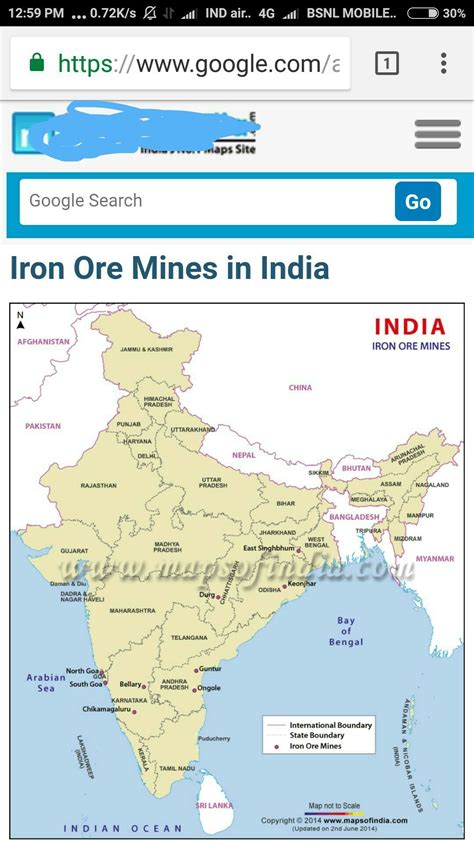 Iron ore mines in Indian map - Brainly.in