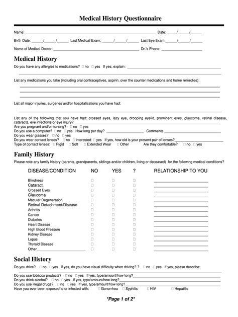 2011-2026 Form VA Martinsville Eyecare Center Medical History ...