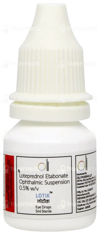 Lotik Ophthalmic Suspension 5 Ml - Uses, Side Effects, Dosage, Price ...