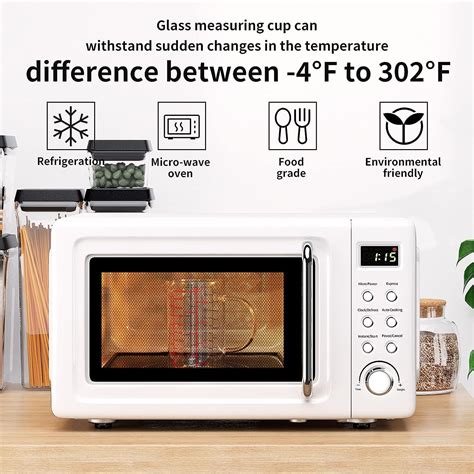 Buy 77L Glass Measuring Cup, [Double-Sided Measuring Scale, Insulated ...