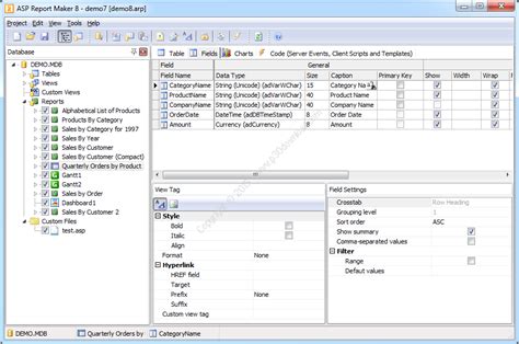ASP.NET Report Maker 的图像结果