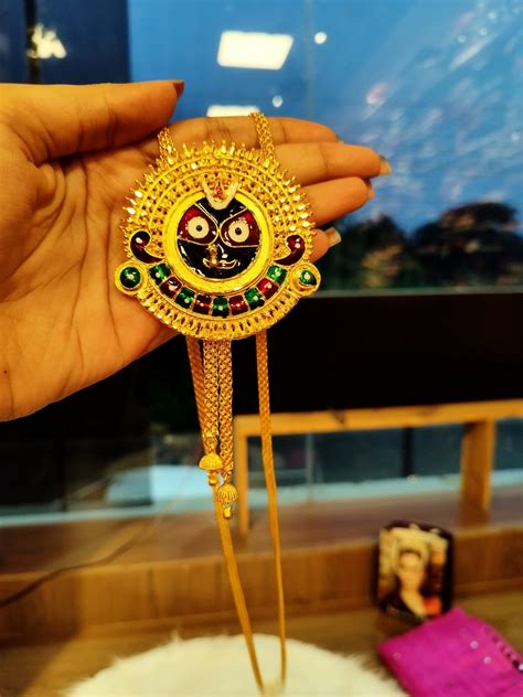 Jai Prabhu Jagannath Gold Plated Tie Chain Set – monamaar-jewellery