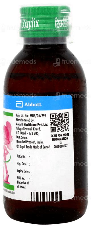 Tixylix Cherry Flavour Syrup: Uses, Side Effects, Price & Substitutes