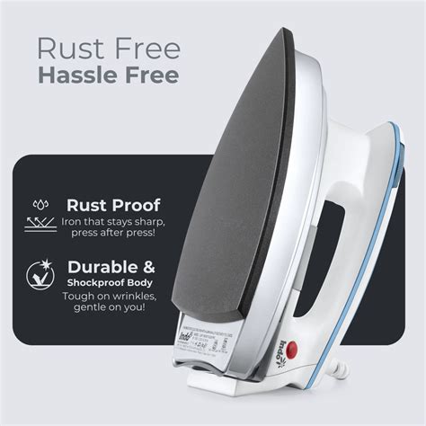 Indo Alexia Heavy Weight Iron | 1000W Power & PTFE Coated – Indo Appliances