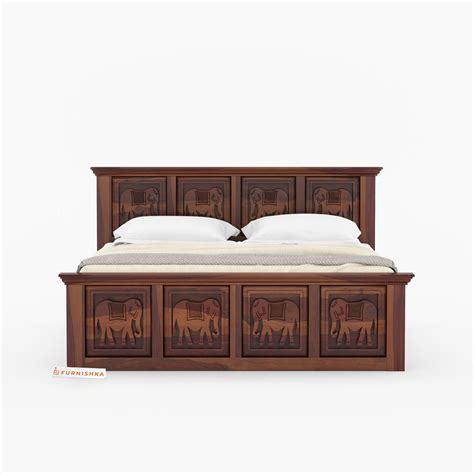 Tusker Sheesham Wood Bed Hydraulic Storage - King Size – Furnishka