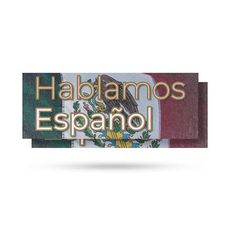 Hablamos Español Vinyl Decal 2 Pack of 12 Inch x 5 Inch Weatherproof ...