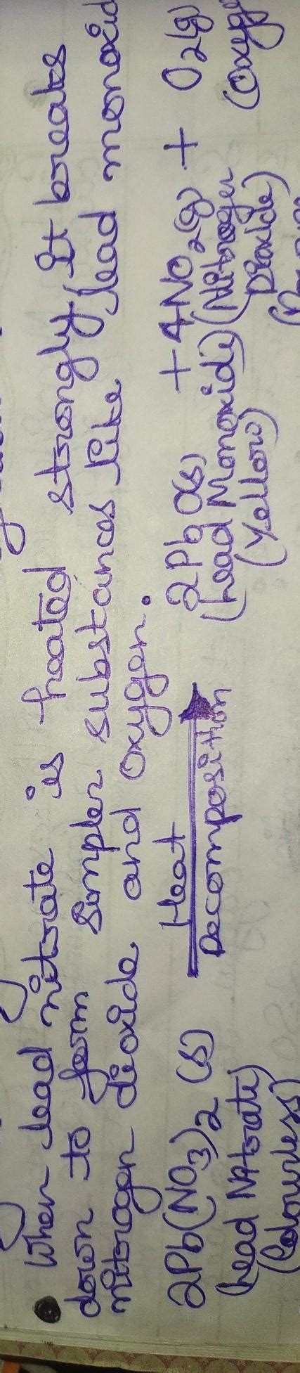 Pb(NO3)2(s) .....PbO(s) + .....NO2(g) + O2(g) - Brainly.in