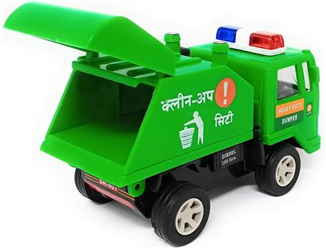 My Toy Kid Garbage Dumper Truck Clean up City Toy with Pull Back Action ...
