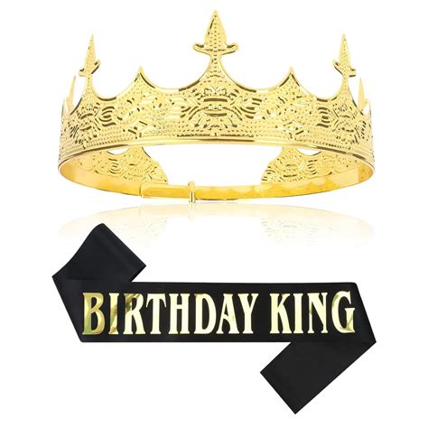 CIEHER King Crown & Sash for Men Boys - Vintage India | Ubuy