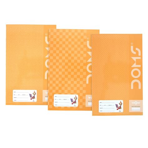 Doms Brown Cover Notebook | Single Line | 57GSM | 124 Pages | 17 x 27 ...
