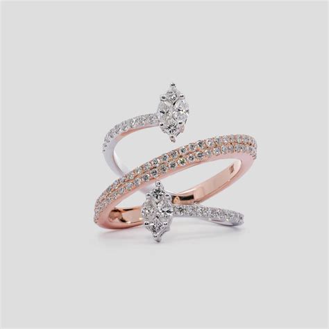 Buy Diamond Bypass Ring in 18k Gold | Jewelspire