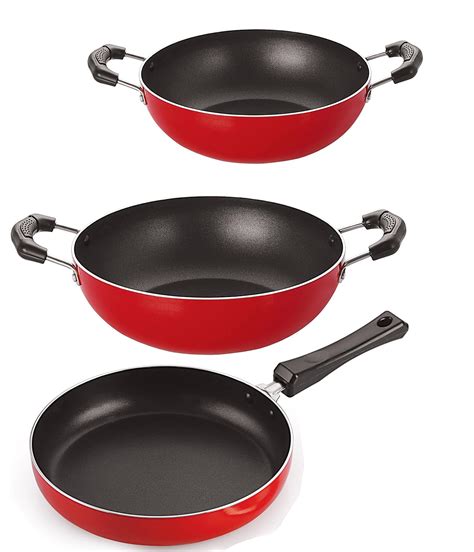 Buy Nirlon Non-Stick Frying Pan And Kadai Combo Set Without Stainless ...