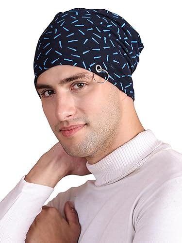 Buy VIMAL JONNEY Men's Scarf (Ring_Cap_PRT-no.3-NVY_01_Navy Blue_Free ...