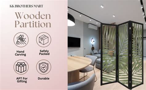KK Brothers Mart Wooden Room Partition for Living Room | Wooden Screen ...