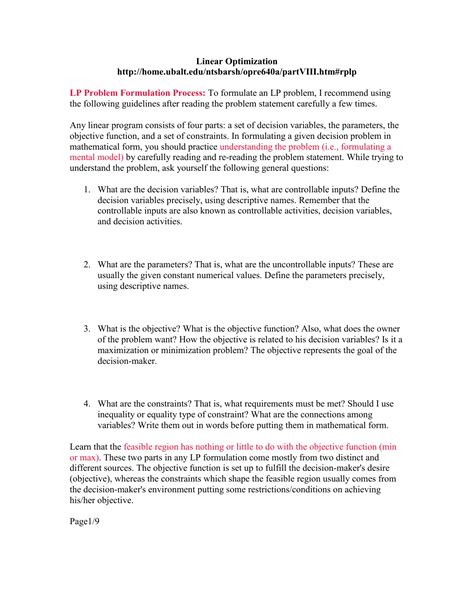 Linear Optimization Problems 的图像结果