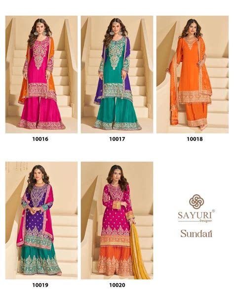 SAYURI DESIGNER SUNDARI SILK HEAVY EMBROIDERD WEDDING WEAR SHARARA ...
