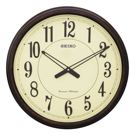 Seiko Wall Clock (50.7 cm x 50.7 cm x 7.8 cm, Brown, QXD212BN) : Amazon ...
