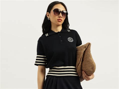 Women Polo Neck Stripe T-Shirt – United Colors of Benetton Store