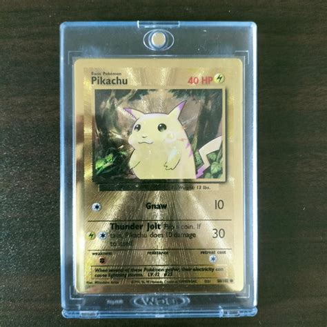 PIKACHU GOLD METAL CARD 25TH ANNIVERSARY CELEBRATIONS ULTRA PREMIUM ...