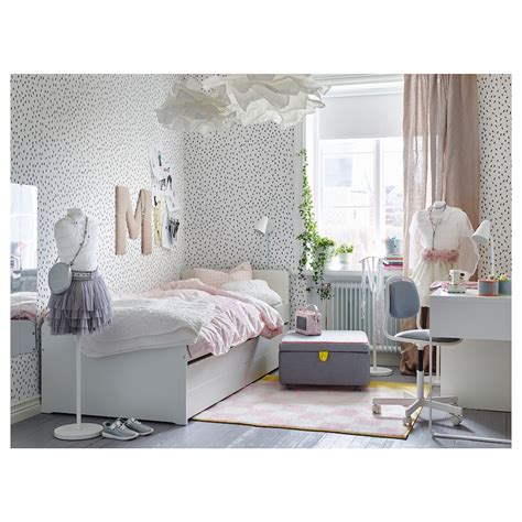 SLÄKT underbed with storage, white, 90x200 cm (353/8x783/4") - IKEA