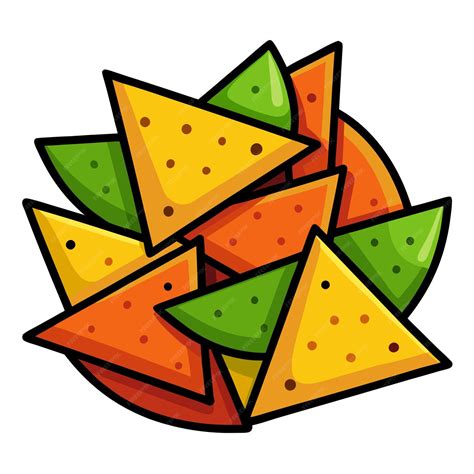 Mexican nacho chips clipart vector art and illustration | Premium AI ...