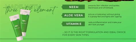 NEA Neem, Aloe Vera, Vitamin E Face Wash for Acne free, Hydrating ...