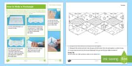 KS2 Christmas Flextangle Paper Craft (teacher made) - Twinkl