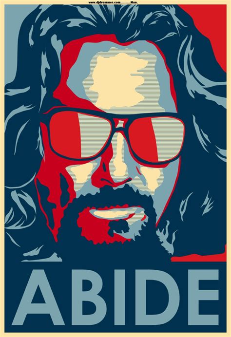 Graphic Art Poster - The Big Lebowski - Dude Abide - Hollywood ...