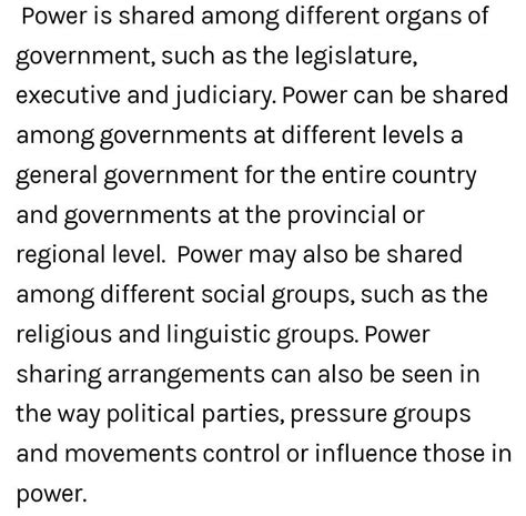 Power sharing arrangements canalso be seen in the way politicalparties ...
