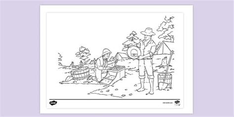 Australian Gold Rush Colouring Sheet | Colouring Sheets