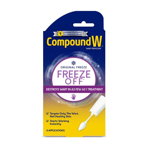 Compound W Freeze Off Wart Remover Maximum Freeze 8 Applications ...