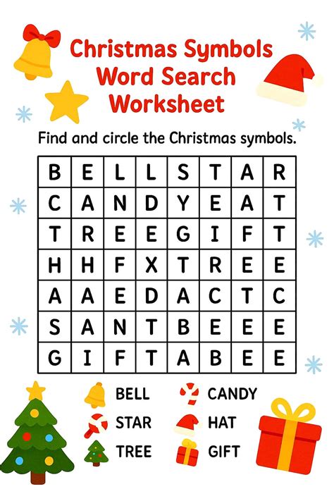 Christmas Word Search Worksheets - Free Image & PDF Printables