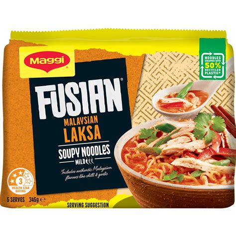 Calories in Maggi Fusian Noodle Malaysian Laksa 5pack calcount