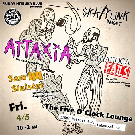 SKA/Punk Night at the Five, Five O'Clock Lounge, Lakewood, 5 April to 6 ...