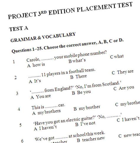 Image result for Project Paper Test