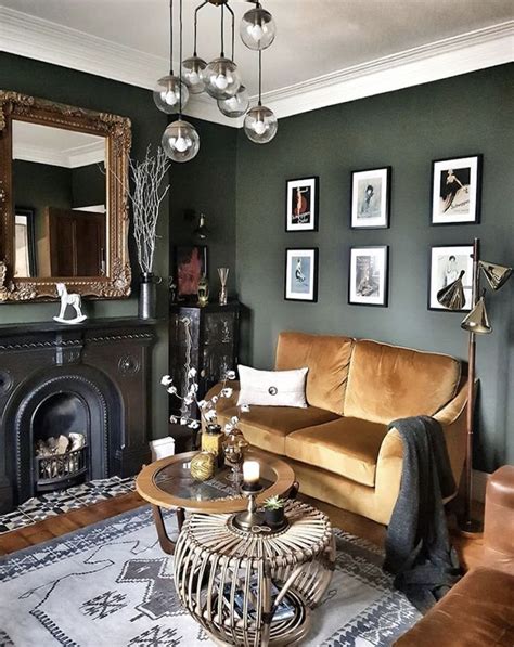 green and black living room ideas