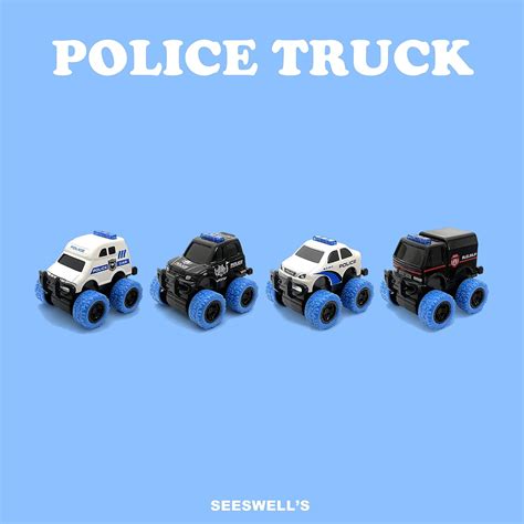 Buy Pull Back Die-cast Alloy City Police Car Vehicles Playset, Monster ...