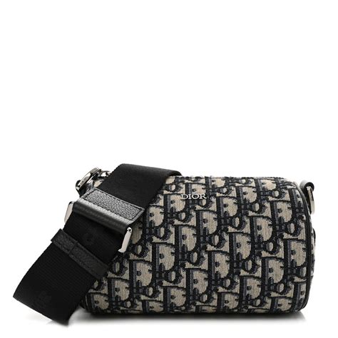 CHRISTIAN DIOR Oblique Mens Saddle Bag Blue 1351726 | FASHIONPHILE