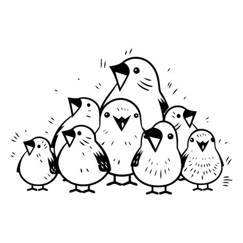 Premium Vector | Cute hand drawn vector illustration of a group of ...