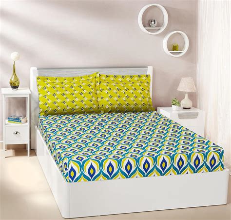 Amazon Brand - Solimo Natural Bounty 144 TC 100% Cotton King Bedsheet ...