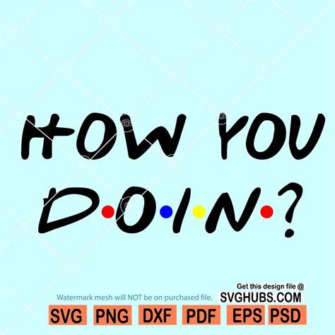 How You Doin Friends Font SVG, Friends svg, How you doin svg, Friends ...