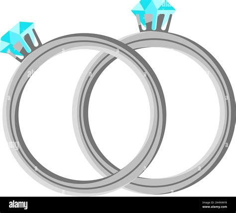 Silver platinum wedding rings Stock Vector Images - Alamy