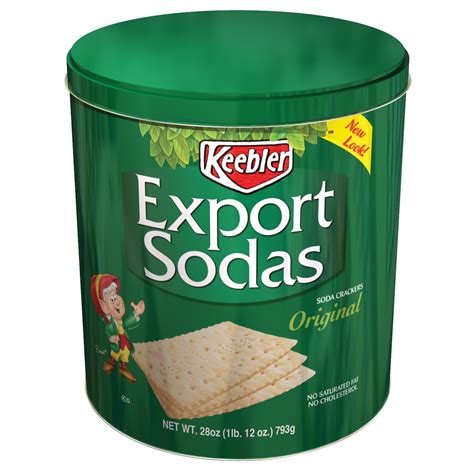 Keebler Export Sodas Original Soda Crackers 28oz Tin | Garden Grocer