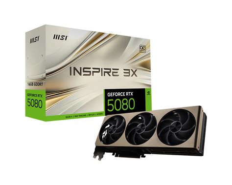 MSI RTX 5080 INSPIRE 3X OC 16GB GDDR7 GRAPHICS CARD– Vishal Peripherals