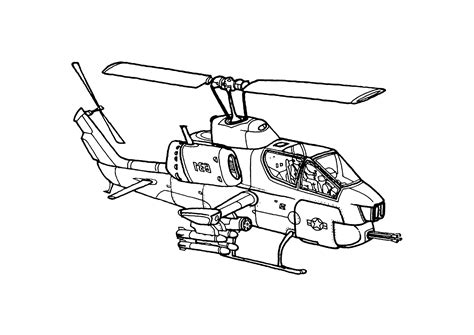 Military Helicopter Coloring Pages