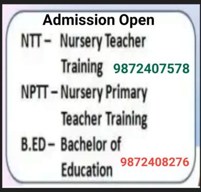 2 Years Nursery Teachers Training Program 9872407578 - Babysitting ...