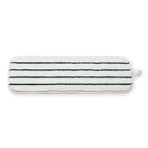 3M 24 in L Flat Mop Pad, Hook-and-Loop Connection, Cut-End, White ...