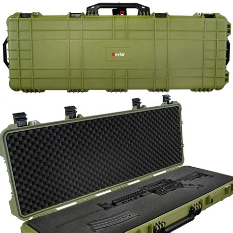 Buy 48" Inch Protective Roller Tactical Rifle Hard Case with Foam, Mil ...