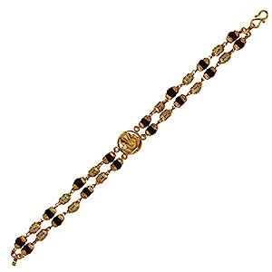 Buy Mahi with rudraksh Beads Gold Plated Bracelet for Men BR1100261G at ...