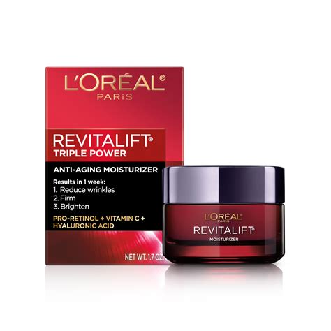 L'Oreal Paris Revitalift Triple Power Anti-Aging Face Moisturizer, Pro ...